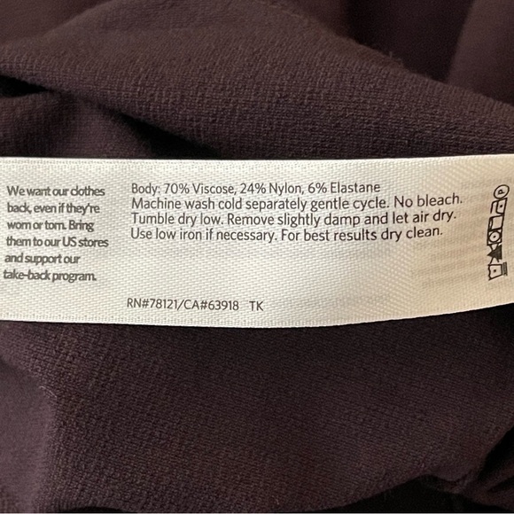 Eileen Fisher Washable Stretch Crepe High Waisted Pant in Violette minimalist - Picture 8 of 11